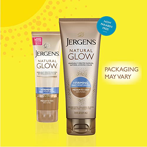 Jergens Natural Glow +FIRMING Self Tanner Lotion, Sunless Tanning Daily
